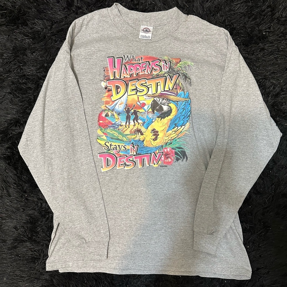 Vintage Delta Pro Weight Destin Florida Funny Heavy Long Sleeve T-Shirt